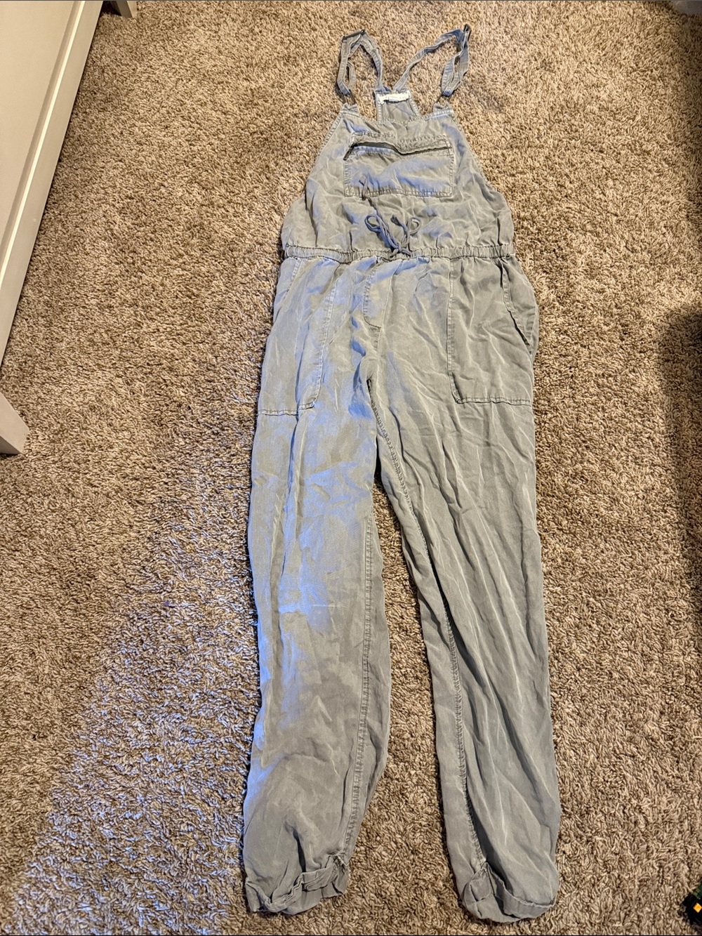 lovestitch Washed Light Gray Soft Overalls